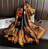 Literary Retro Cashew Totem Printing Silk Scarf Lijin Satin Long Silk Scarf Elegant Temperament Ladies Thin Section Shawl