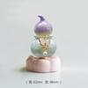 Crystal Glaze Gourd Rotating Music Ornament Pure Ceramic Base Mini Gourd Desktop Ornament Car Ornament