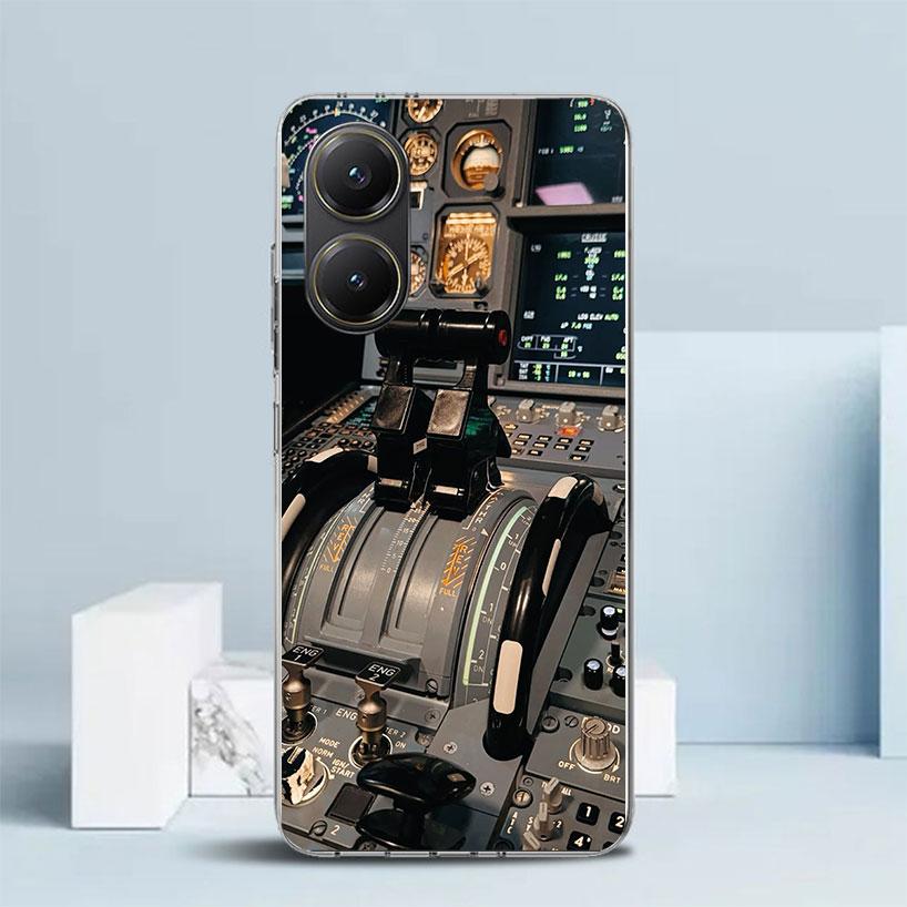 

Aviation Aeroplane Pilot Cockpit Soft Cover for Xiaomi Poco F7 Ultra X7 X6 X5 Pro M7 Phone Case Redmi 15 15C 13 13C 12 12C 10 10 Redmi 9C