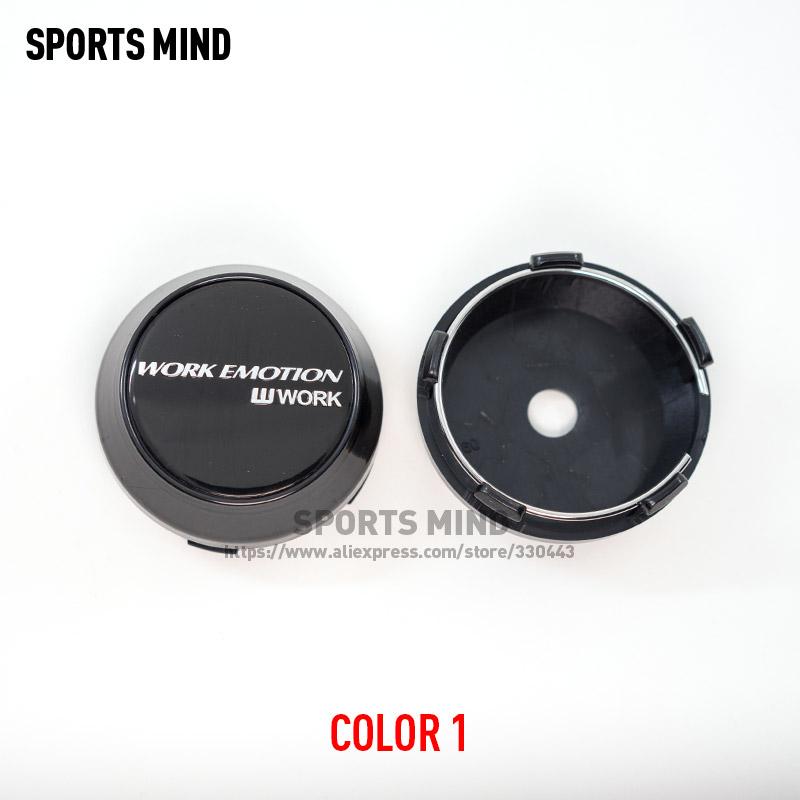 4PCS/lot 60MM Car Wheel Center Hub Caps for WORK EMOTION Wheel Emblem Logo CE28 Rim TE37 Tokyo Time Attack
