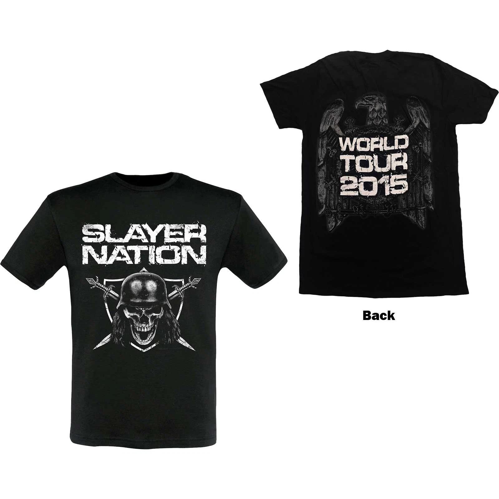 Футболка Slayer: Slayer Nation 2015 Даты (Назад Печать) (Экс-Тур) ОФИЦИАЛЬНАЯ НОВОСТЬ L