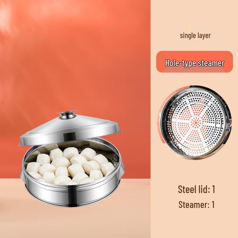 Zhongjiang Stainless Steel Multi-layer Steamer with Lid