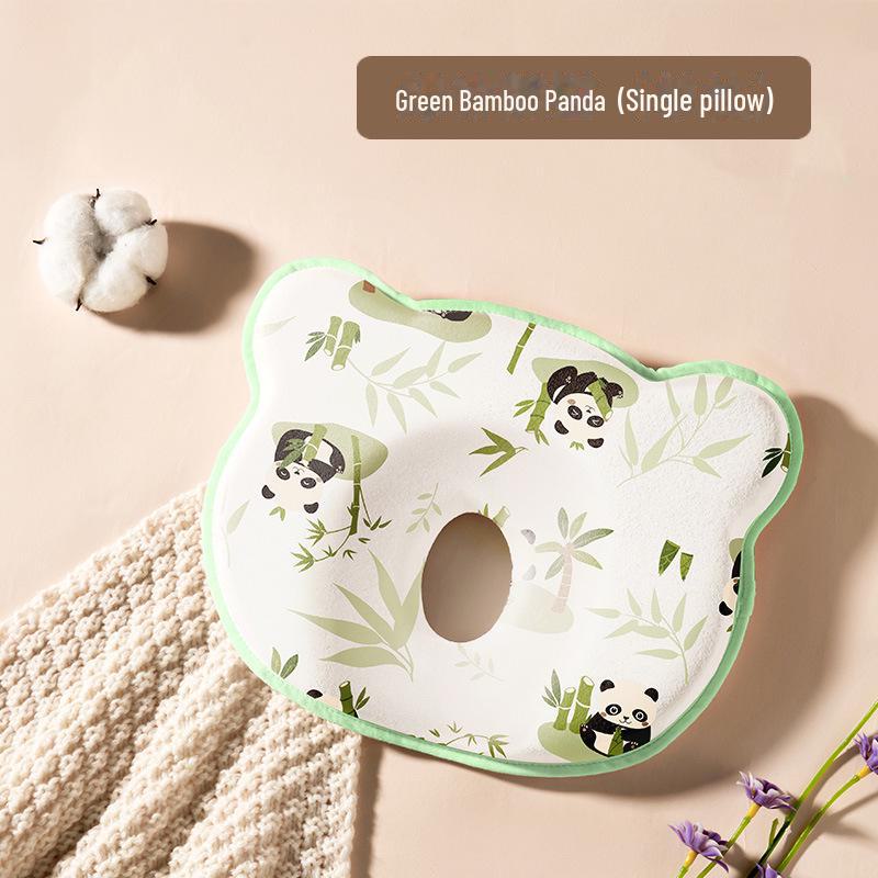 "Baby Memory Foam Pillow: Washable Silicone, 0-1 Years, Round Head Support"