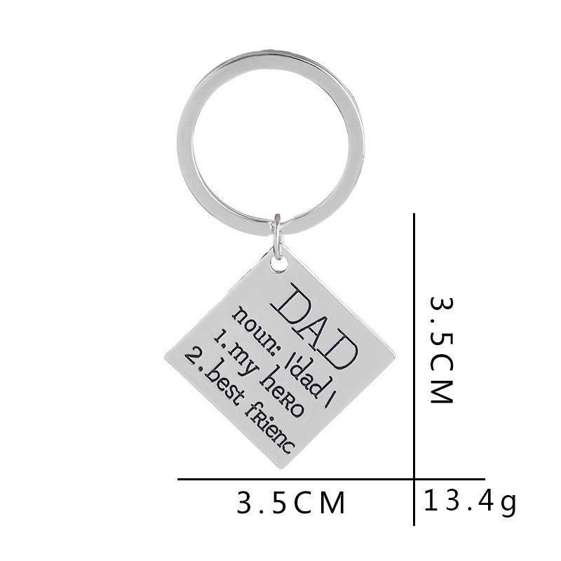 My Hero Best Friend Dad Pendant Necklace Key Rings Key Chains Gifts Jewelry Accessories Fathers