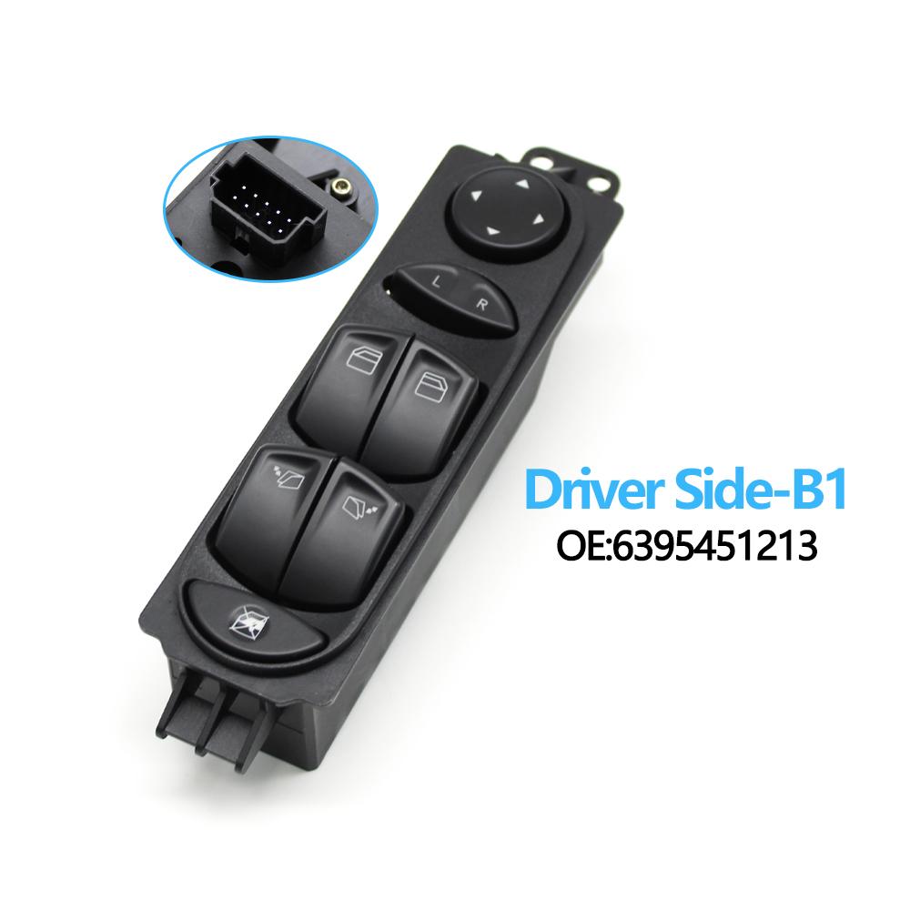 Car Front Rear Door Electric Window Switch Master Power Control Switch For Benz W639 W636 Vito Viano 2006-2015 6395450913