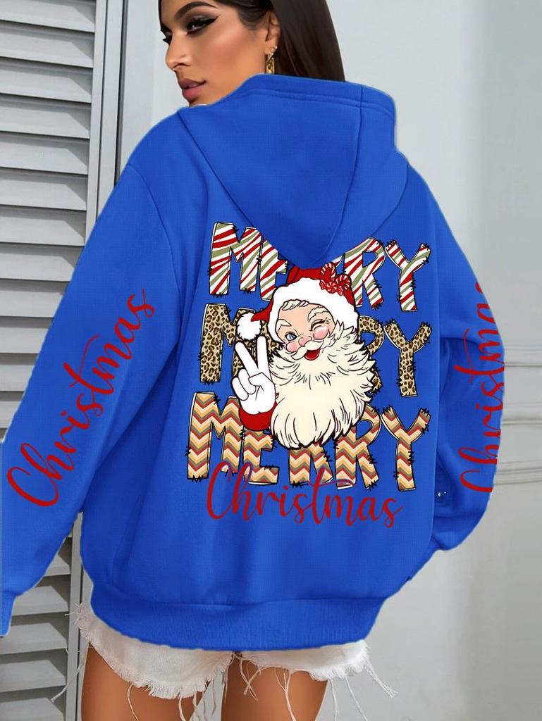 Women's Hip Hop Streetwear Santa Claus Hoodie – Autumn Style