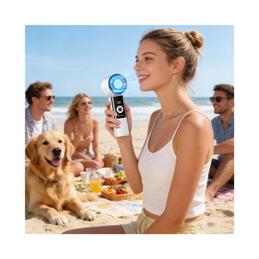 Portable Fan Rechargeable Folding Rechargeable Quiet Cooling Desk Cooling Small Handheld Fan for Indoor Outdoor Summer