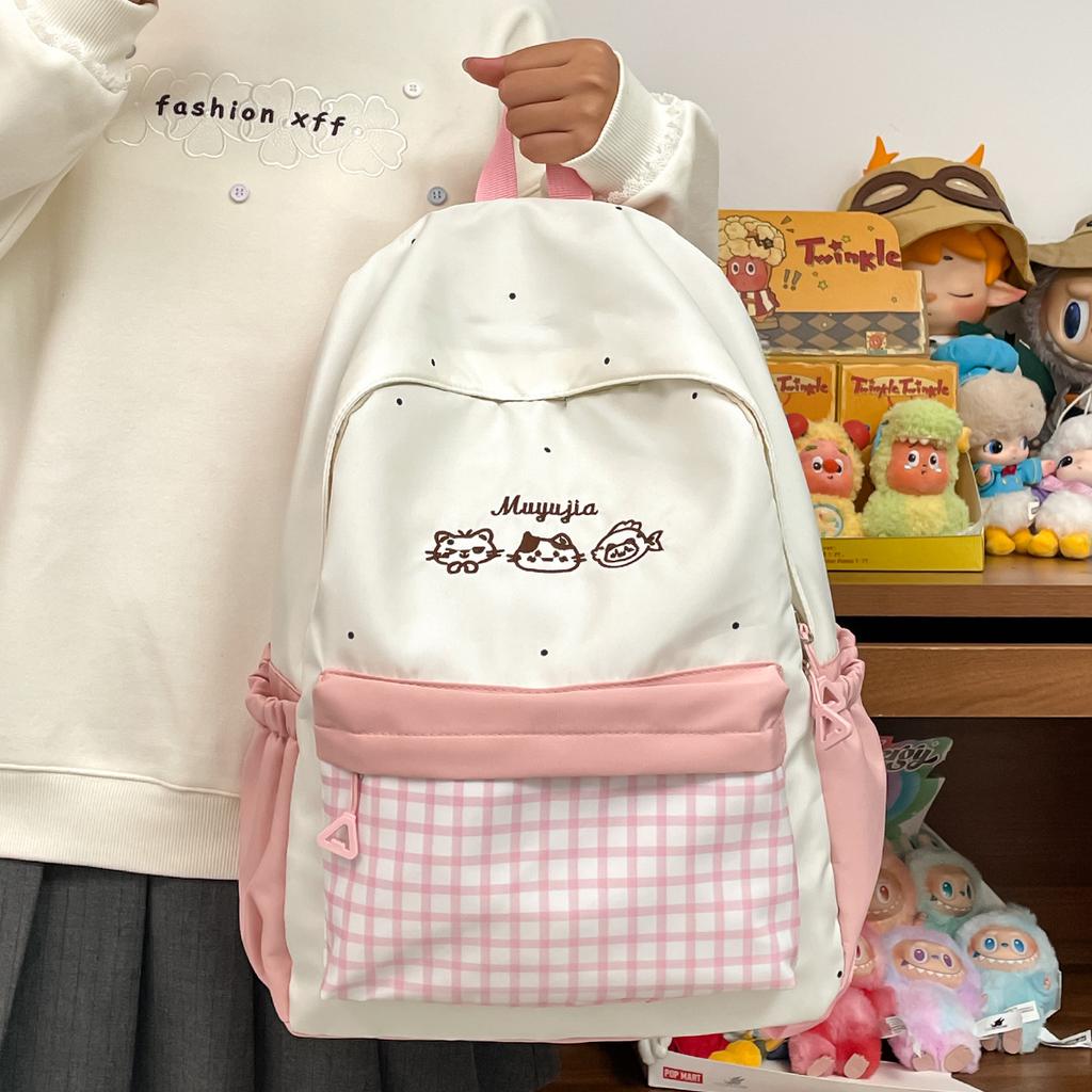 Schoolbag1011 high value fashion lightweight campus backpack large capacity simple versatile student durable backpack