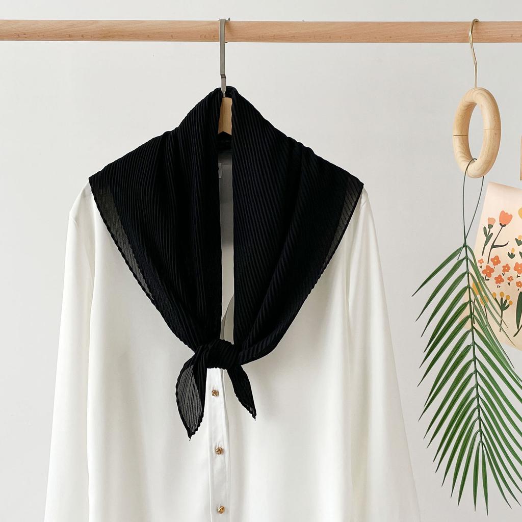 Lenço de Cabeça do Oriente Médio Lenço Quadrado Grande Lenço de Cor Sólida para Mulheres Seda Imitada Pérola Mulher da Neve