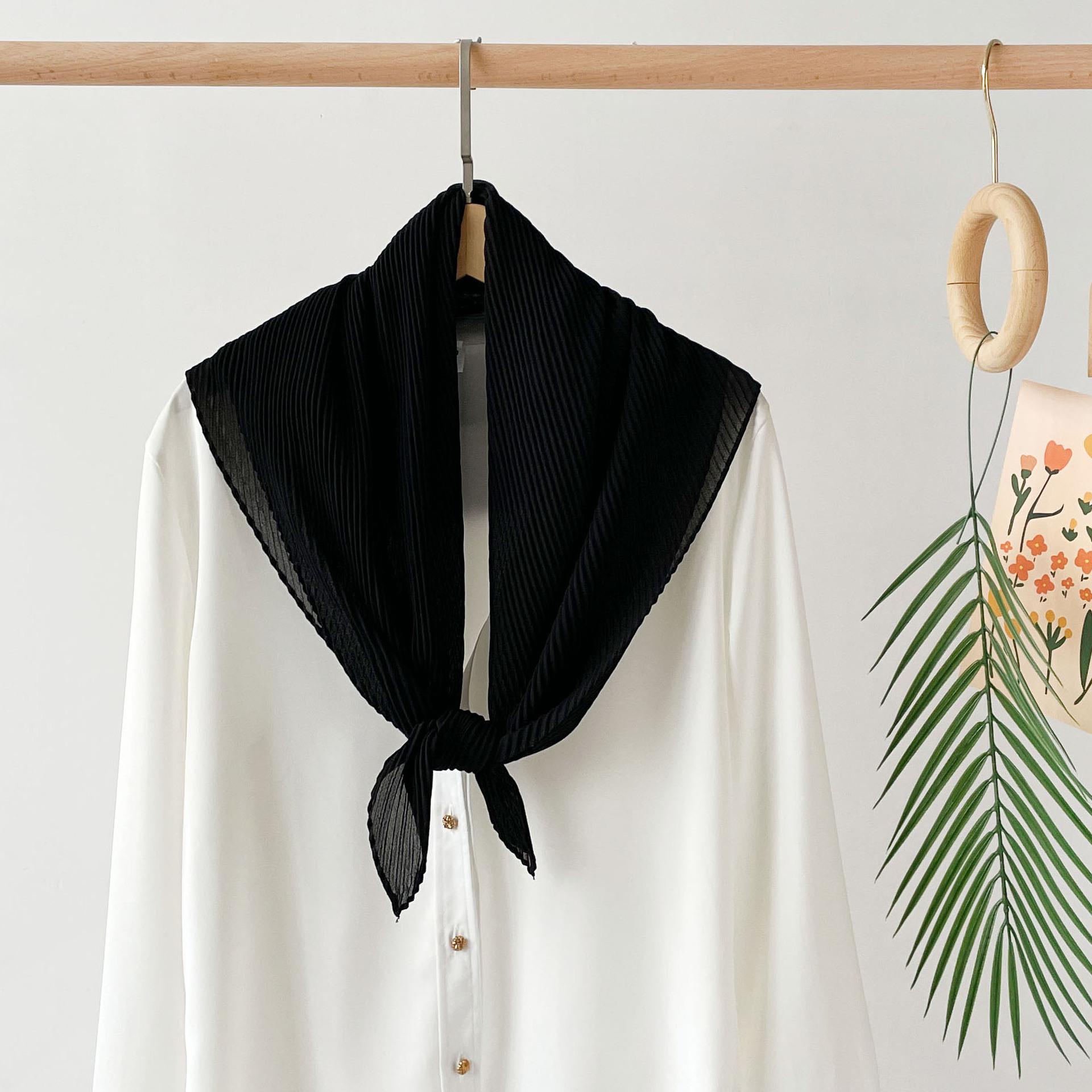 

Малазийский платок для головы, однотонный шифоновый квадратный бархатный плиссированный тюль, шарф-обертка, универсальный шарф-шаль