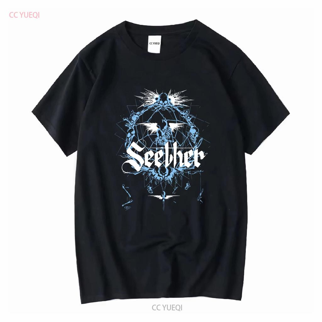 Seether Tričko Bavlna Černá Velikost S až 5XL PM1197 vintage Vyprané Pohodlné Unisex Lehce Pružné homme Univerzální Ležérní