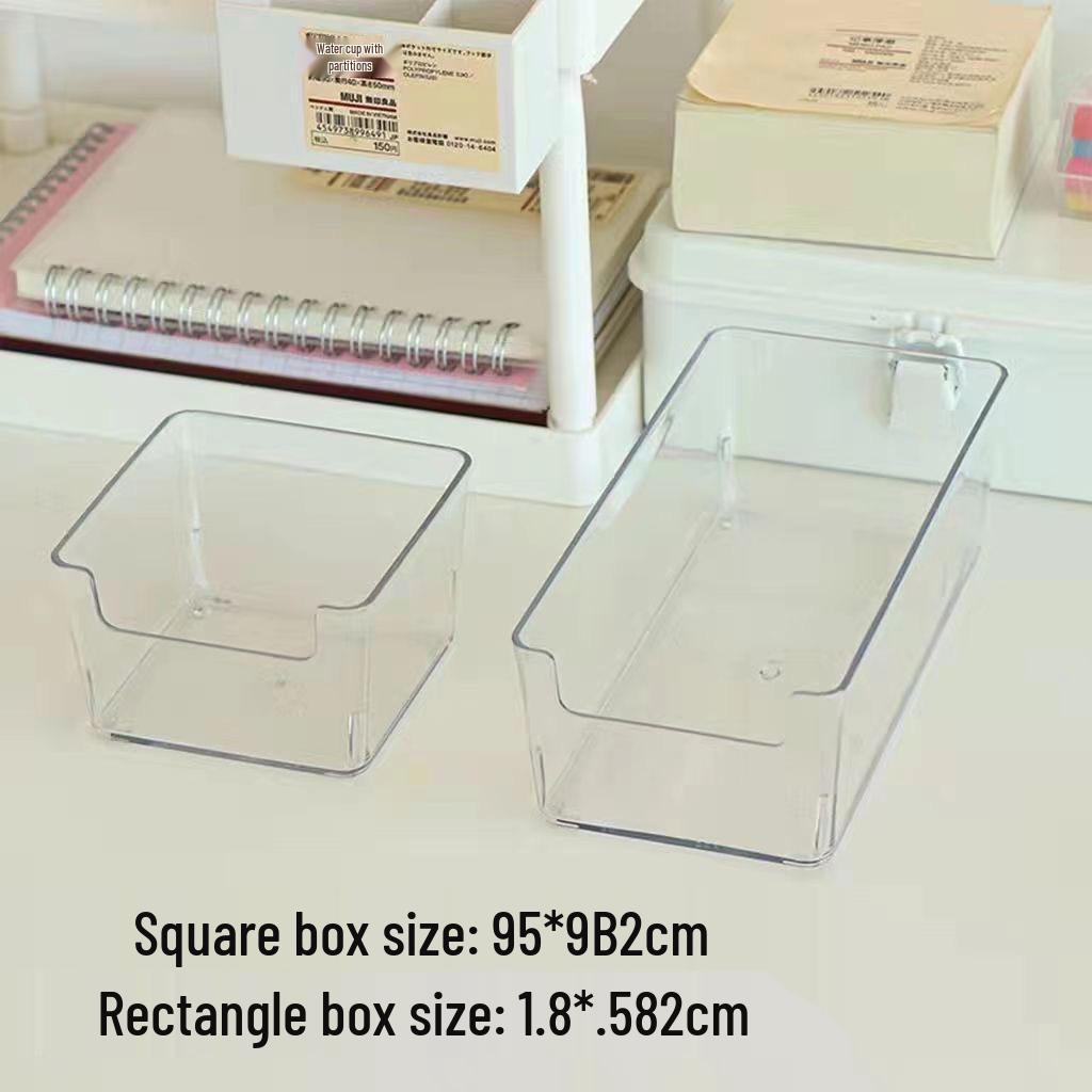 Clear Desktop Sticky Note and Card Storage Box
