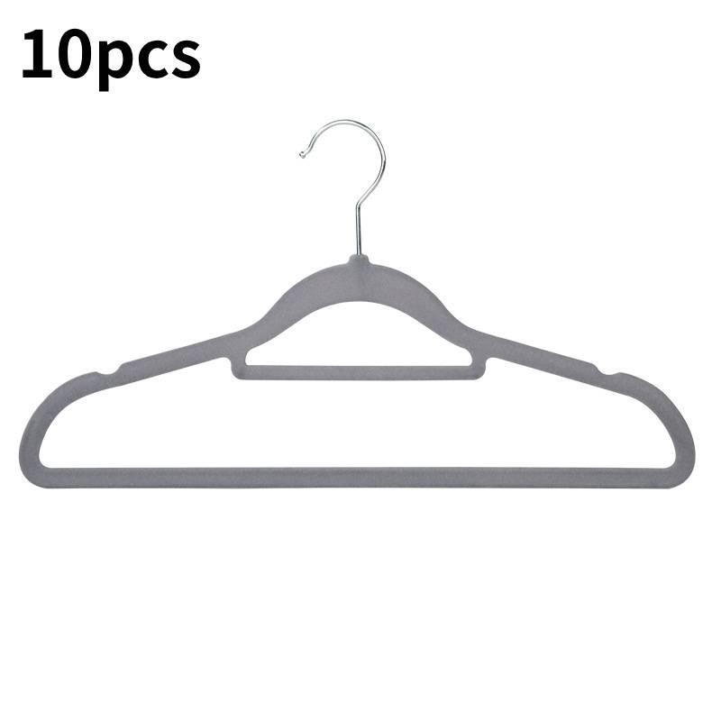 Premium Velvet Hangers Set Of Ten With Thick Non-slip Design For Clothes Drying And Storage