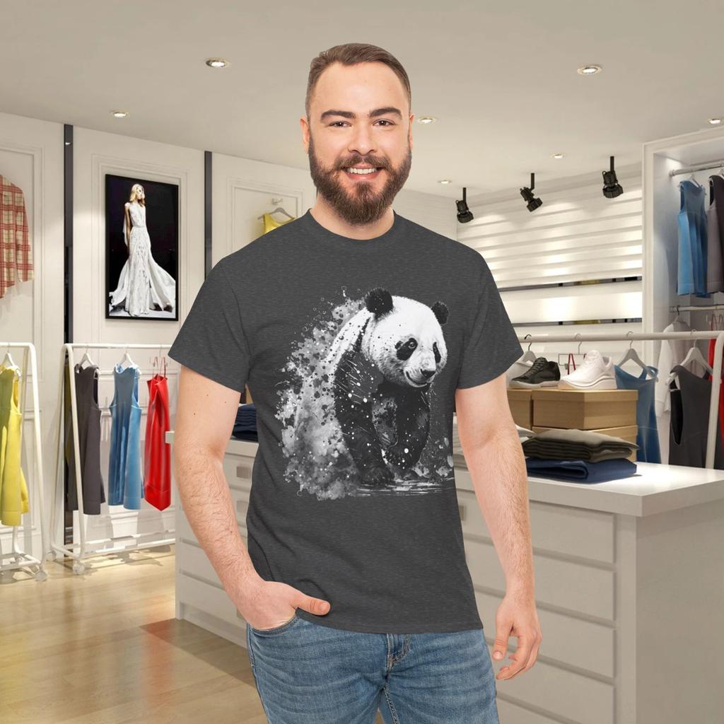 Panda Drawing Animal Print Art Animal Lovers Panda T- Shirt