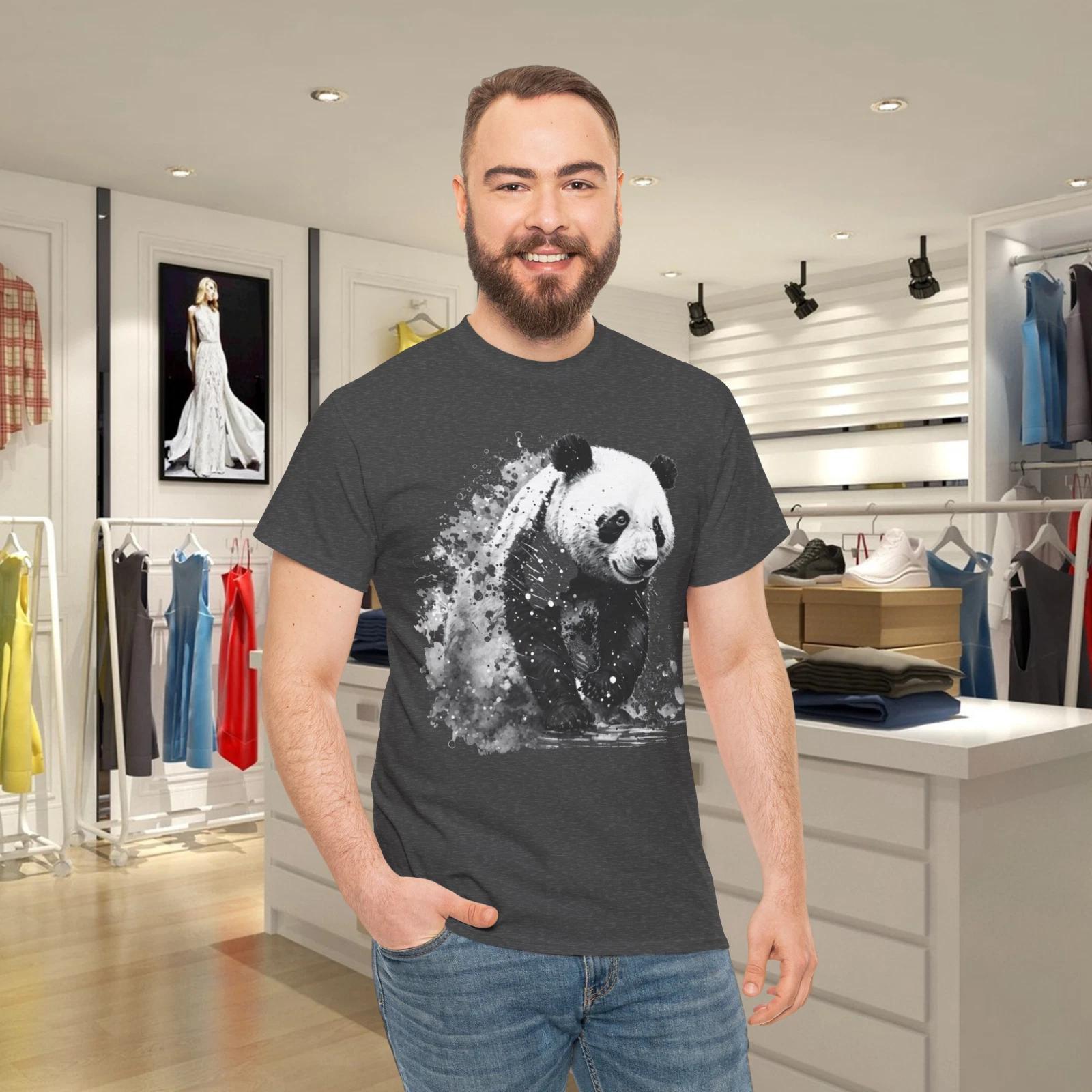 Panda Drawing Animal Print Art Animal Lovers Panda T- Shirt 4XL