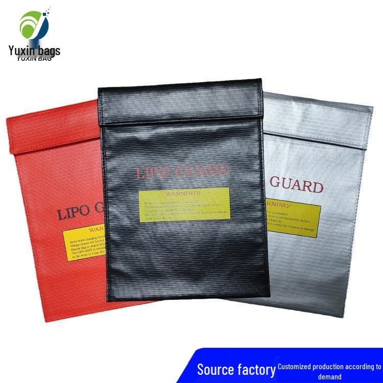 Fireproof & Flame-Retardant Lithium Battery Safety Bag - Explosion-Proof, Three-Dimensional Fiberglass Storage