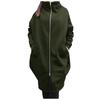 Women's Long Zip Up Hoodie Sweatshirt Full Zip Hooded Coat Casual Loose Fit Long Sleeve Outerwear with Pockets
