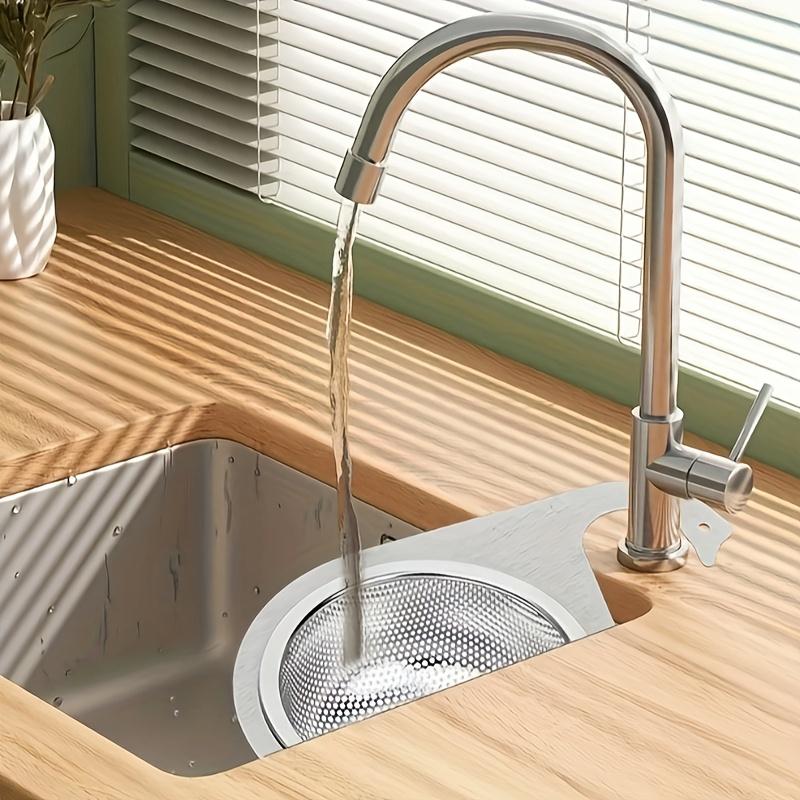 1pc Stainless Steel Kitchen Sink Strainer Basket, Detachable Goose Head Design, No Food Contact