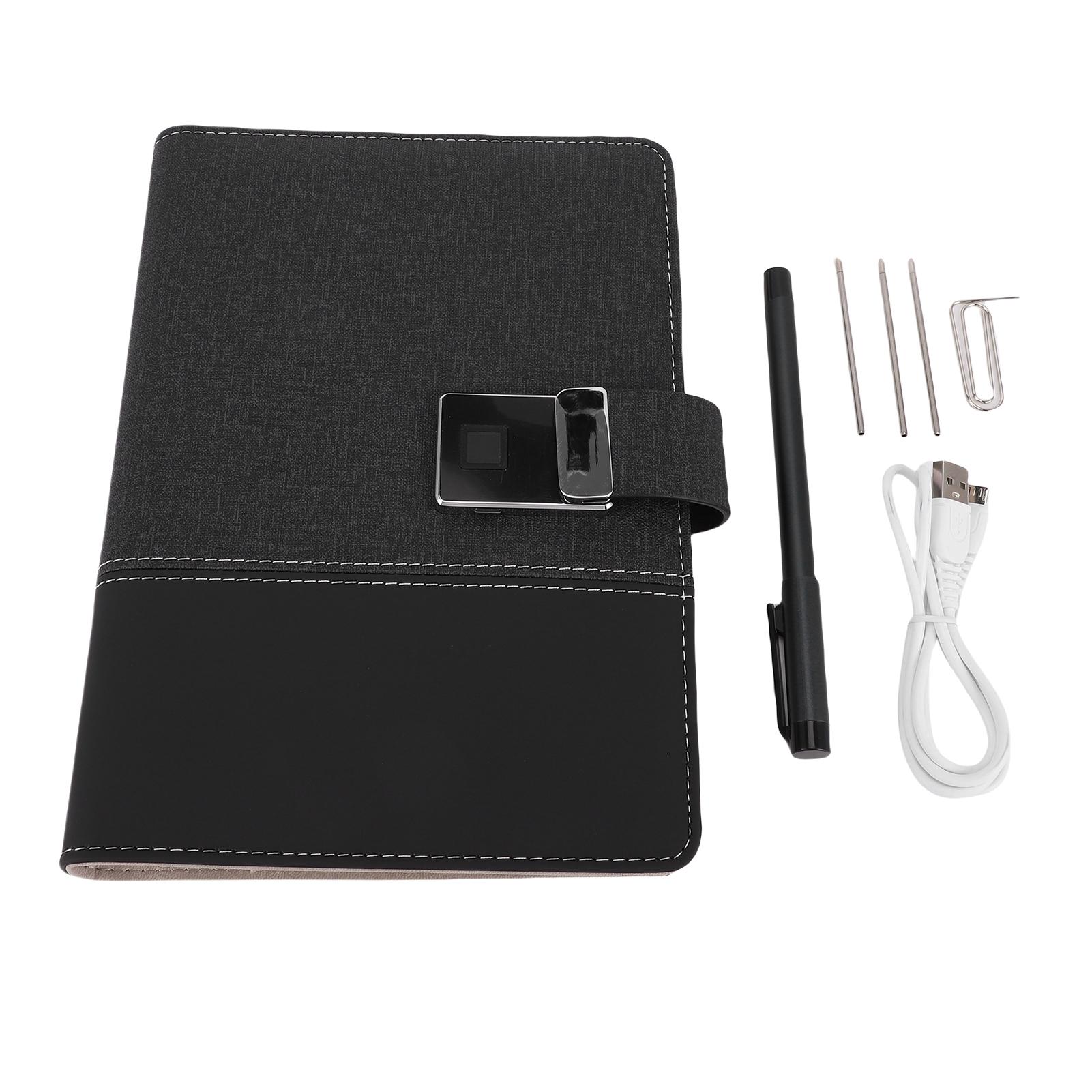 Smart Pen and Notebook Set Real Time Sync Convert to Text Digital Pen and Notebook with Fingerprint Lock