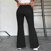 Pantaloni da donna Pantaloni sportivi con coulisse Vita elastica Tasche in tinta unita Pantaloni lunghi per yoga fitness elasticizzati a tutta lunghezza