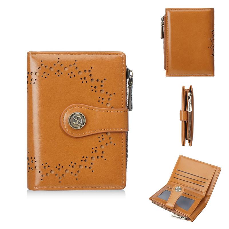 Baellerry Women Fashion Short Wallets Artificial Leather Hasp Bifold Wallet Card Holder Purse