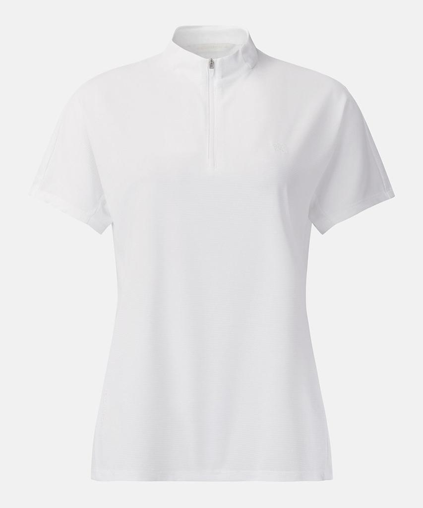 Koolongseupocheu Women'S Moss Dry Basic Zip-Up Short Sleeve T-Shirt Jktcm26252Owh