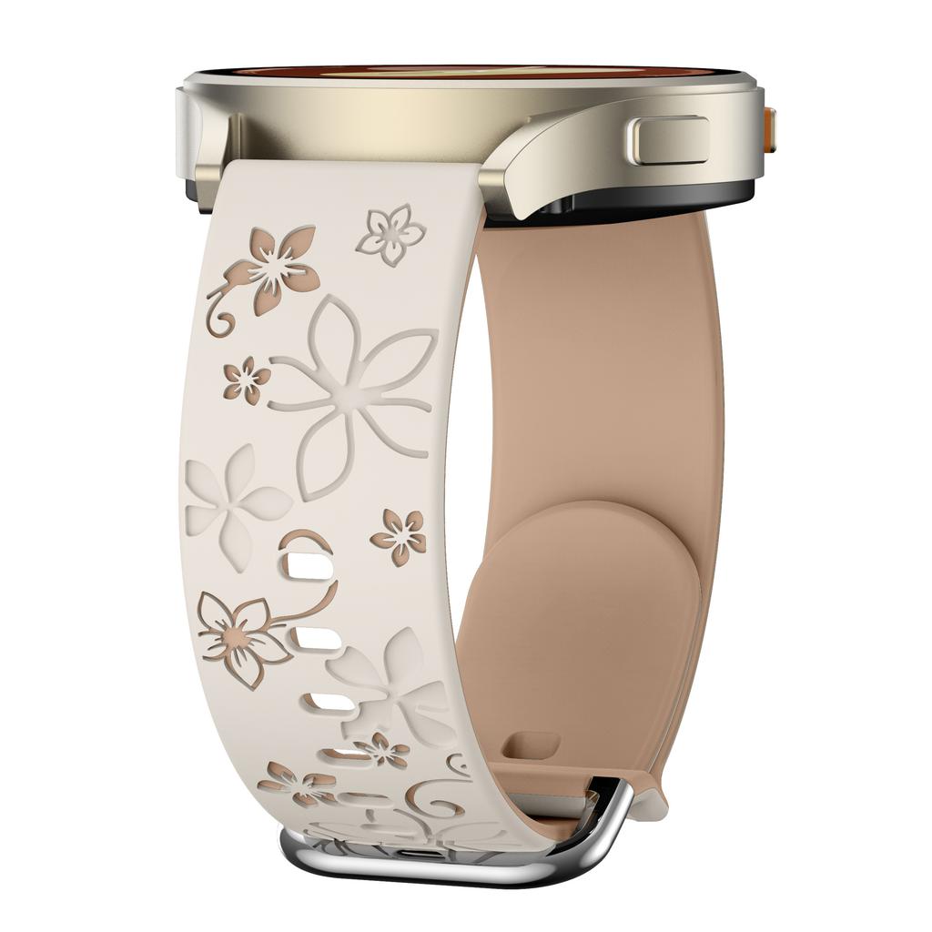 22mm Silicone Band for Oneplus 3 46mm 2 2R Engraved Flower Wristband Strap for Oneplus 3 2 2R 22mm Men Women Band Accessorries