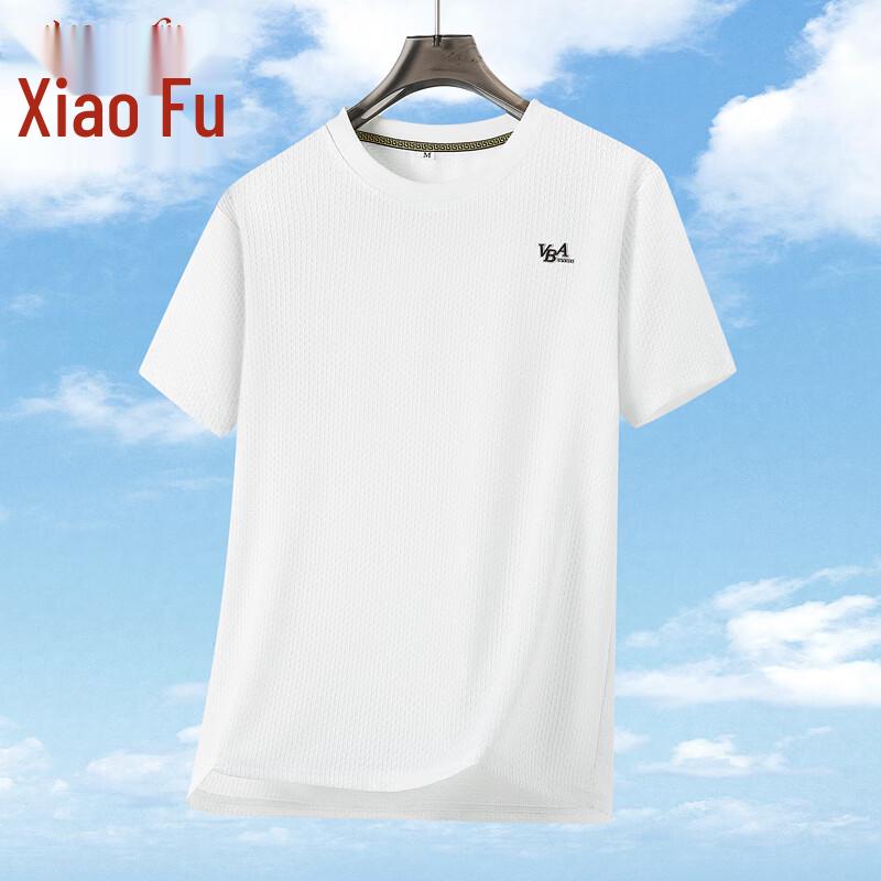 Xiaofu Men s Cool-Feel Round Neck Short Sleeve T-Shirt 2XL