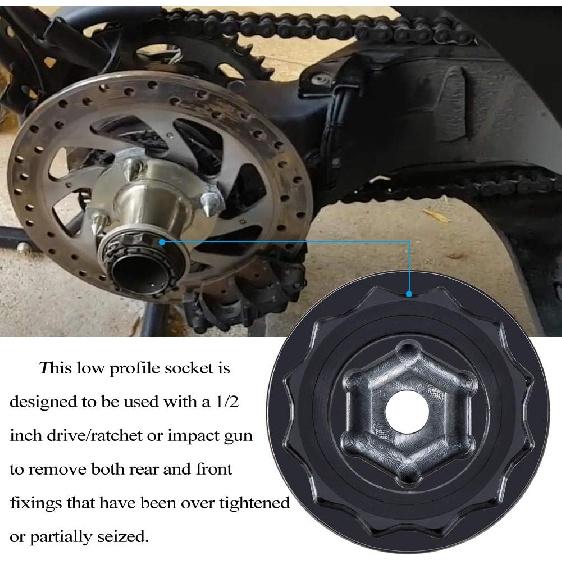 NONY Vordere Hinterradachsmutter Steckschlüssel Werkzeug Passend für Ducati Motorrad ATVs Super Bike 1098 1198 1199 Panigale Multistrada Diavel