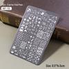 Butterfly Floral Lace Stripe Nail Art Transfer Plate