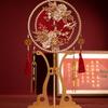 Kit DIY de Leque de Casamento Chinês: Ventilador de Noiva Xiuhe Hanfu de Círculo Duplo