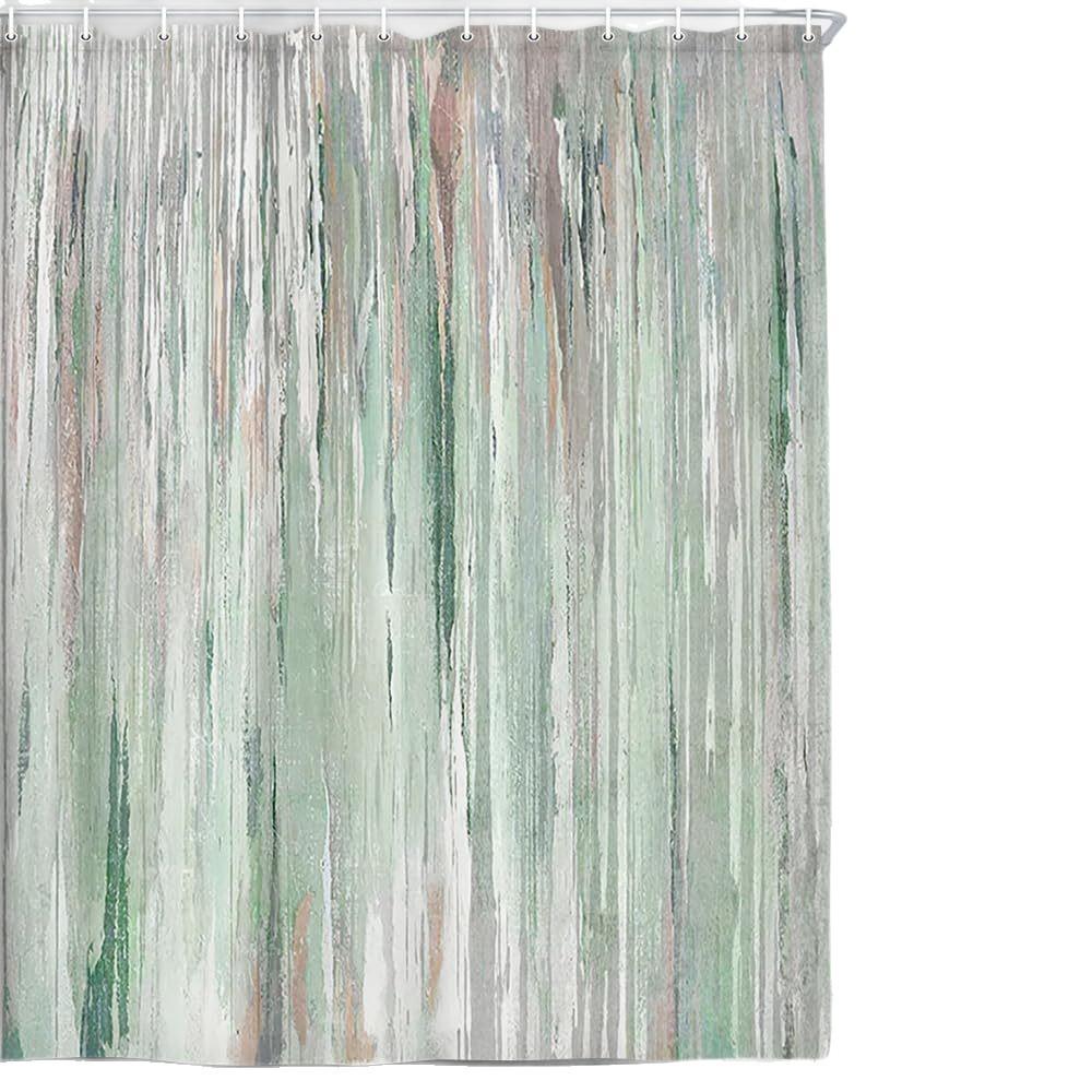 Abstract Shower Curtain Modern Bathroom Shower Curtain Set Beach Aesthetic Stripes Contemporary Minimalist Painting Fabric Shower Curtain Curtain
