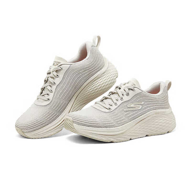 Skechers Max Cushioning Elite 2.0 Sports Comfortable Durable Breathable Low Top Running Shoes Women Sneaker Light-Gray 129600-NAT