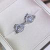 925 Sterling Silver Exquisite Cupid's Arrow Zircon Stud Earrings Women's Christmas Gift Hearts Arrows Jewelry Gift