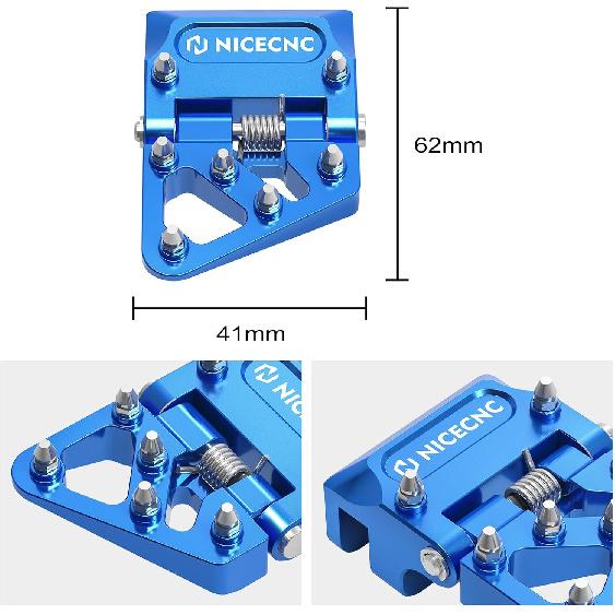 NICECNC Motorcycle Brake Pedal Lever Tip Collapsible Compatible with Yamaha YZ250 1997-2024 YZ250F 2001-2005 YZ250X 2016-2023 YZ125 1997-2024 YZ125X