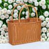Wicker Storage Basket Handheld Shopping Basket Storage Basket For Outdoor Picnic And Home Use