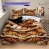 3pcs Tiger Print Bedding Set. Soft and Comfortable with No Core Included (1x Duvet Cover + 2x Pillow Covers) Yy251009253