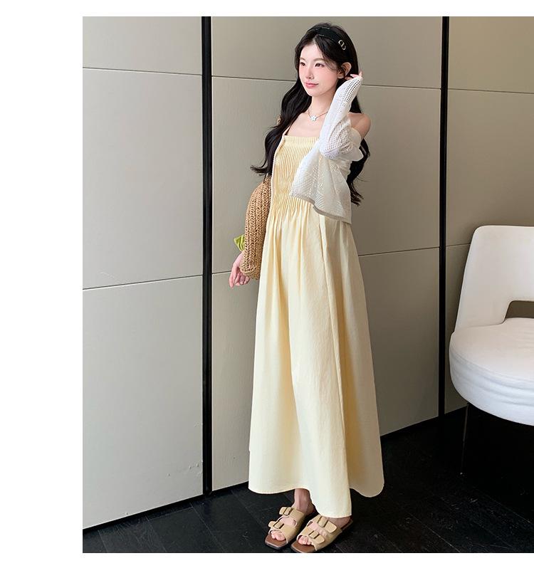 2026 Summer Korean Style Maternity 2-Piece Dress Set