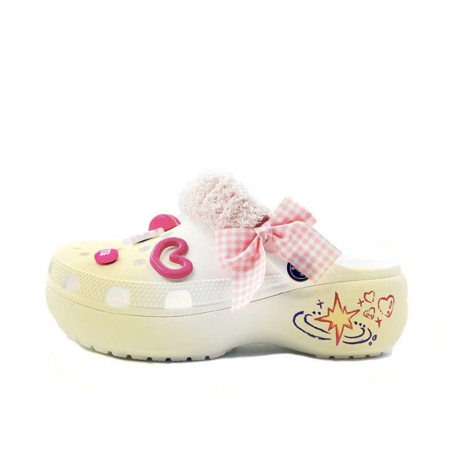 

Crocs Классические клоги на платформе Лимонный сорбет Память Школьный стиль ЭВА Простой темперамент Крутые и удобные Обувь с отверстиями Унисекс Желтый 34-35 жёлтый