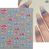 Blossom Floral Nail Stickers Bronzing 5D Spring Summer Petal Nail Appliques Flowers Nail Charms DIY For Manicure Decoration