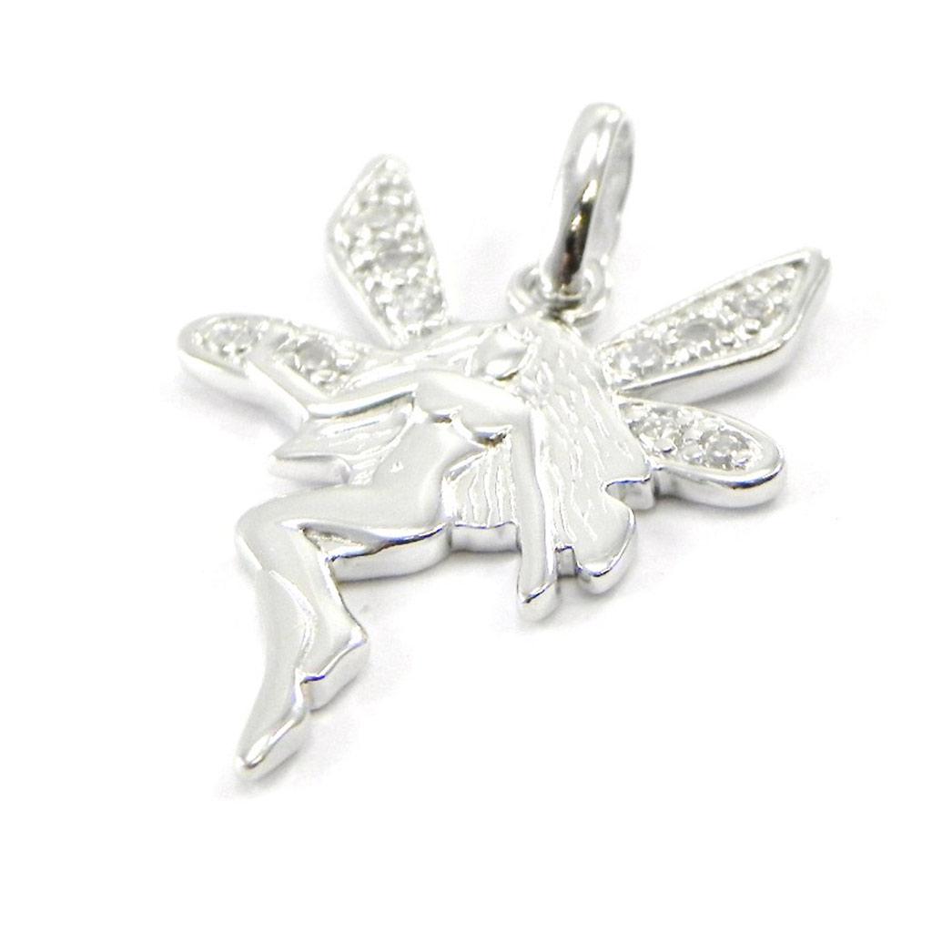 Les Trésors De Lily [D6755] - Silver Pendant 'Tinkerbell' White