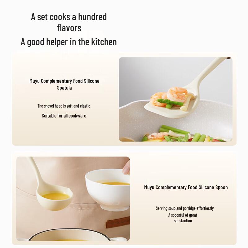 COOKER KING Silicone Baby Feeding Utensil Set