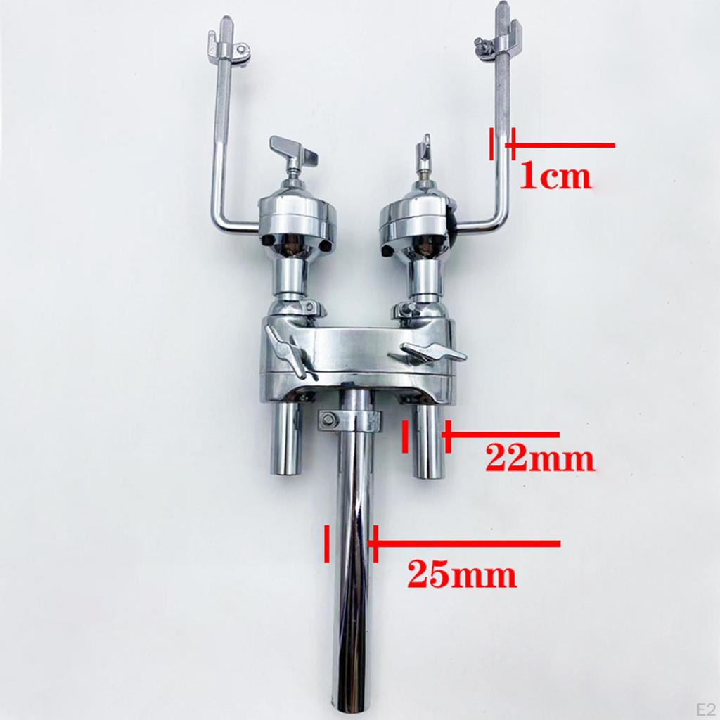 Double Tom Holder, Drum Mount Clamp Holder Rack, Bracket Support for Percussion