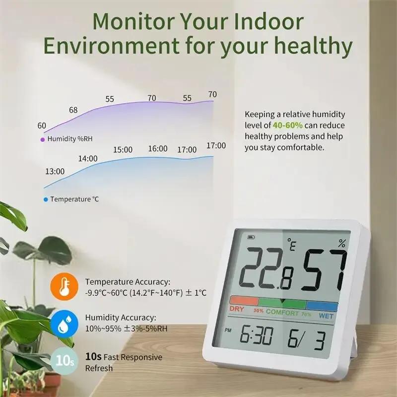 LCD Digital Thermometer Hygrometer Indoor Room Electronic Temperature Humidity Meter Sensor Gauge Weather Station For Home