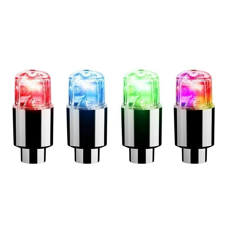 Auto Rad Reifen LED Farbe Luftventil Düse Fahrrad Motorrad Nacht Wind Feuer Atmen Blitz Modifikation Zubehör Nabenlampe
