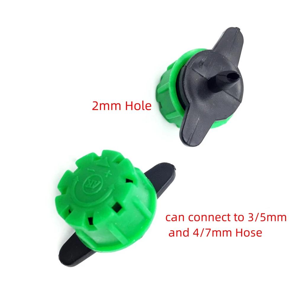 Adjustable 8-Holes Dripper 3/5mm 4/7mm Barbed Garden Drip Irrigation System Watering Emitter Potted Bonsai Plant Watering Device