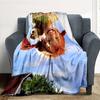 1pc Pippi Longstocking Outdoor Blanket Lightweight Flannel, Soft & Warm, All-Season Use for Sofa, Outdoor, Camping, Living Room022