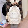 Cute Star-Print Nylon Backpack – Stylish & Lightweight School Bag for Girls, Teens, and Women