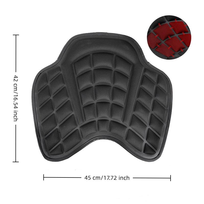 Motorcycle Comfort Seat Cushion 1/2Pcs 3D Soft EVA Foam Black Breathable for All Riding Scenarios