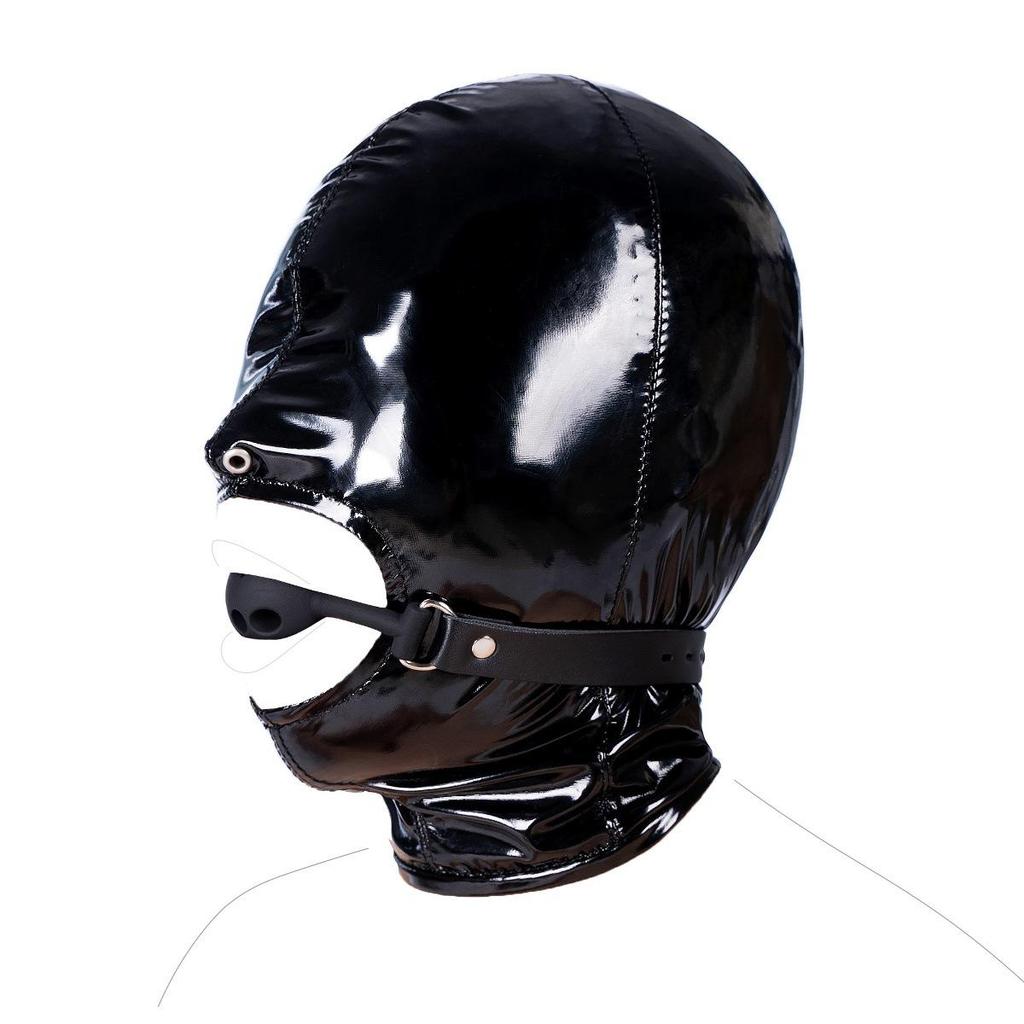 Elastischer Offener Mundknebel und Sexmaske - Helles Licht Weibliches und Männliches Spielzeug